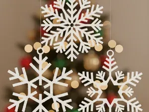 Snowflake Ornaments Christmas Decoration set 5