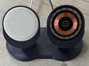 double phone holder with wireless charging support