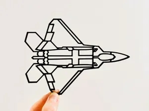 F-22 Raptor Fighter Jet Military Wall Desk Decor