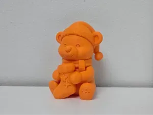 Teddy Bear with Stocking Christmas Figurine