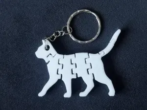 Articulated Cat Keychain – Flexible 3D Printed Cat