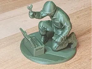 Green Army Man Soldier Mechanic Tool Min Sculpture