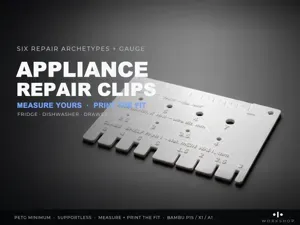Appliance Repair Clips + Measuring Gauge