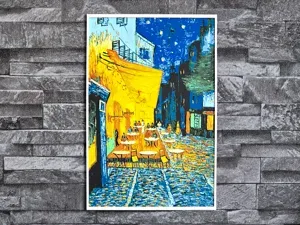 Hueforge Cafe terrace in the evening Van Gogh