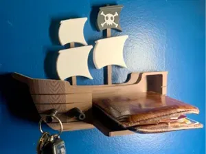 Pirate Ship Key Holder