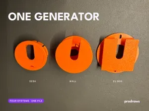 Cable Grommet Generator | Desk, Wall, EU Box