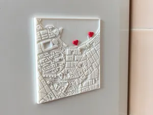 Mapa Urbano 3D Magnético - Riazor, A Coruña