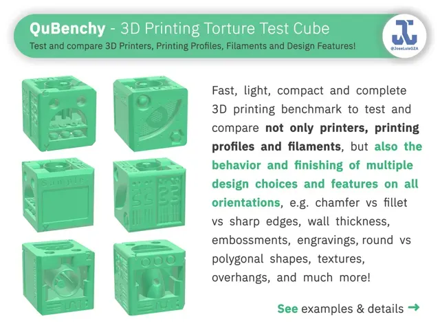 QuBenchy - 3D Printing Torture Test Cube — Image 4 of 17