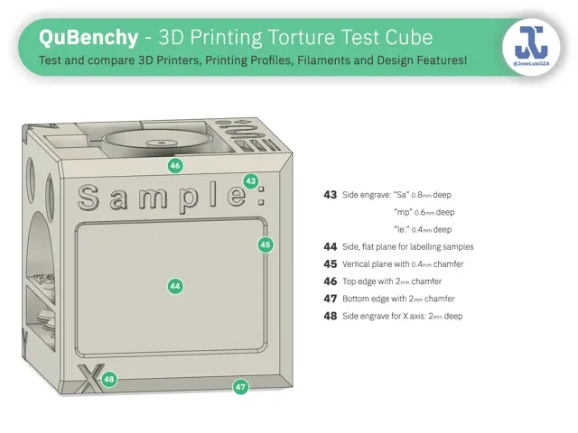 QuBenchy - 3D Printing Torture Test Cube — Image 8 of 17