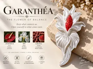 Garanthéa – The Flower of Balance Magnetic Brooch