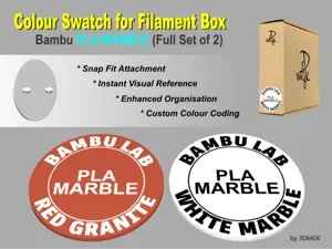 Filament Box Swatch - Bambu PLA MARBLE