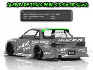 Custom RC Drift Roof Wing - Silvia S13 S14 S15