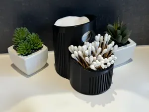 Beautiful holder for cotton swabs and pads