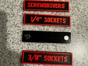 Tool Chest Labels