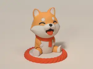 卡通小狗 柴犬 坐下 | Cartoon small dog Shiba Inu