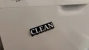Clean/Dirty Dishwasher Sign Magnet - No AMS Needed