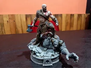 Kratos God of War Inspired Beast Diorama