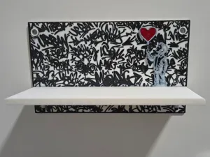 Urban Graffiti Wall Shelf – Boy with Balloon