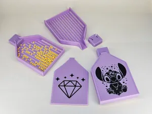 Spill-Proof Diamond Painting Tray with Locking Lid