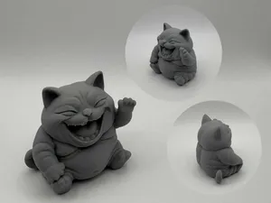 Laughing Fat Cat – chibi chonky joy