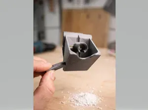 No-Spill Drill Dust Collector with Angled Handle