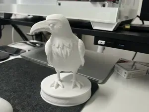 Gothic Raven Figurine | Stylized Chibi Art