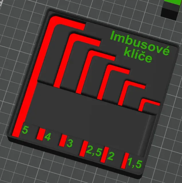 Gridfinity 3x3x3U boxForAllen hexagonal key(small) — Image 2 of 6