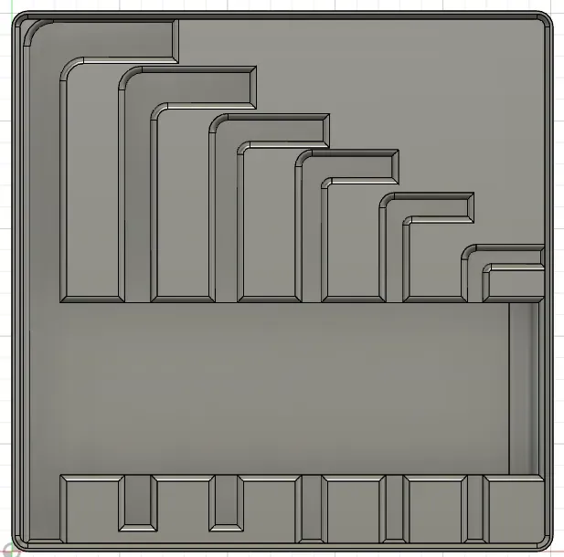 Gridfinity 3x3x3U boxForAllen hexagonal key(small) — Image 3 of 6
