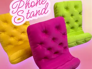 Phone Stand Tufted Chair Seat