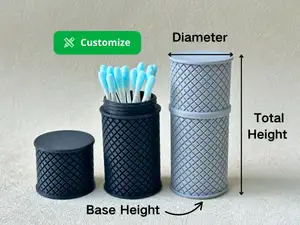 Customizable Storage Jar with Lid (Parametric)