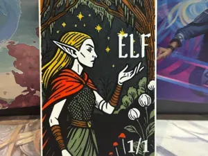 Magic: The Gathering Custom Art 1/1 Elf Token