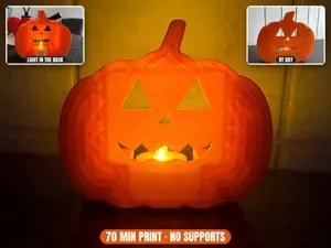 Glowing Pumpkin Tealight – Halloween, Fast Print