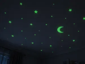 Glow-in-the-Dark Stars Midnight Sky Scene