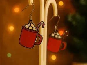 Christmas Hot Chocolate Earrings