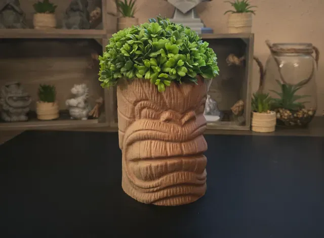 Tiki Totem #01 - Plant or Pencil Holder