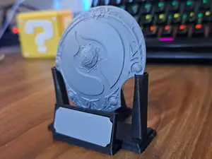 Dota 2 Champions Aegis with Stand and Plaque