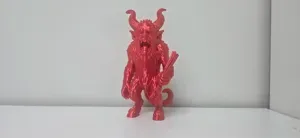 Furry Krampus with Birch Rods Holiday Figurine