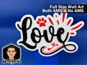 Pet Lovers Wall Art - Show the Love! No AMS