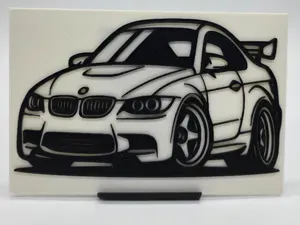 2D Wall Art BMW E92 M3 TinyCar