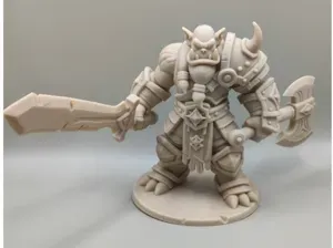 Orc Warham style, sword and axe figurine