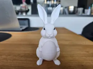 Minimalist Easter Bunny with Egg