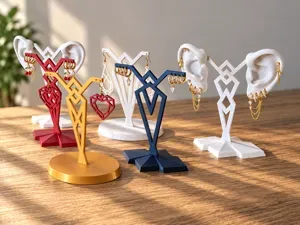 Earring Stack Display Stand: 6 designs + ears