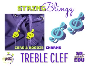 Treble Clef StringBlingz | Hoodie Cord Charms