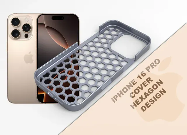 iPhone 16 Pro - Case / Cover Hexagon design — Фото 2 из 7