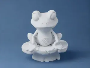 Adorable Chibi Frog Figurine | Whimsical Art