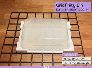 Gridfinity Bin for IKEA 365+ 1000ml – 8×11 (21mm)