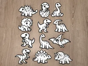 Kit para colorear de Dinosaurios Y Bebes