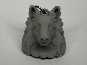 Shetland Sheepdog Keychain — Sheltie Portrait
