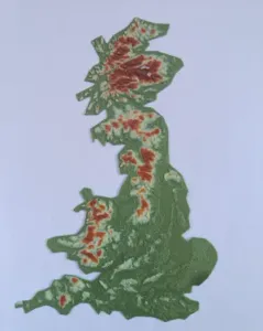 Terrain Map - Colored - UK