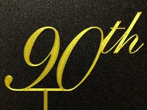 "90th" Cake topper